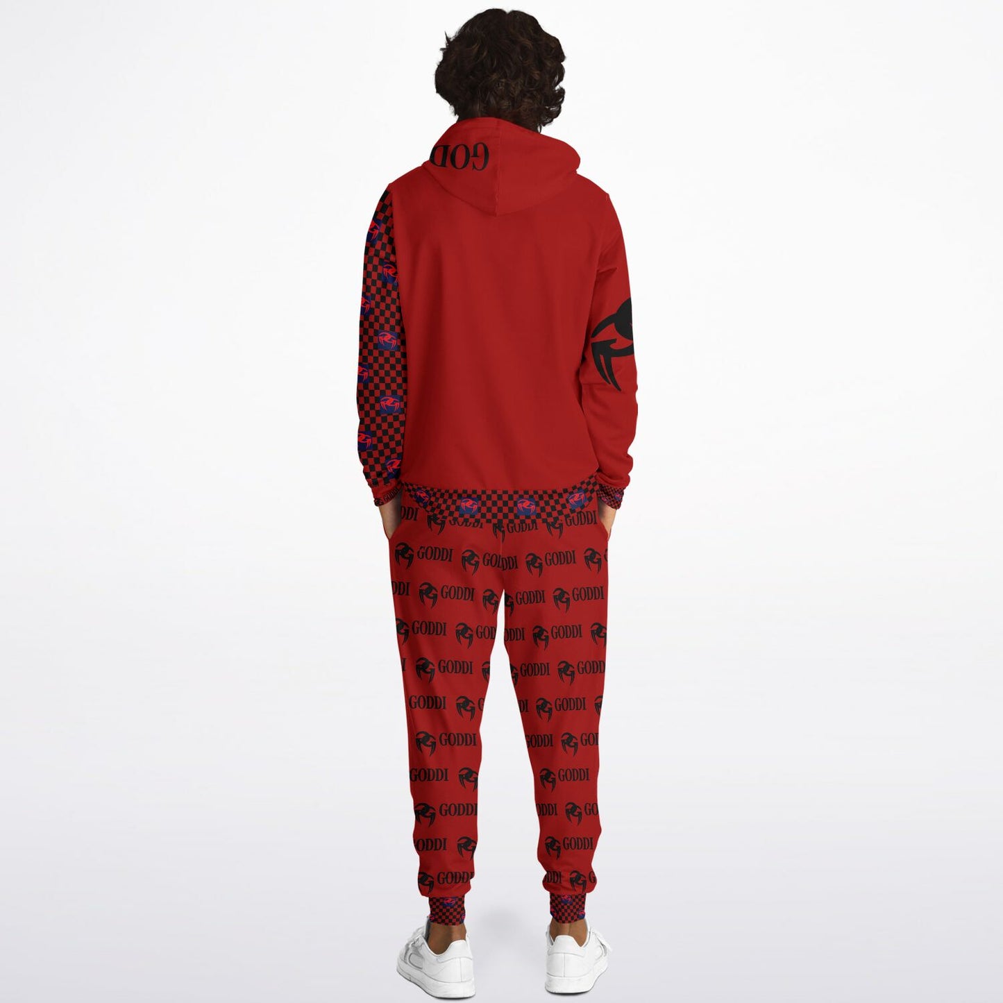 Goddi GG Black Logo Red Hoodie & Jogger Unisex  A105