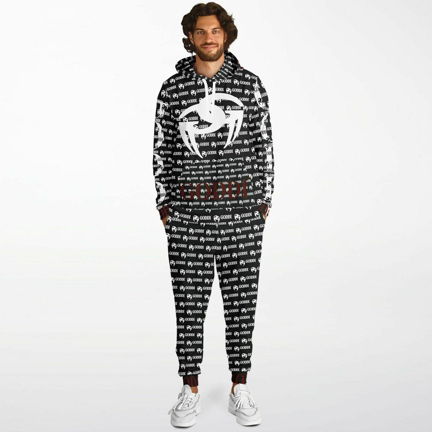 GODDI GG Black Graphic Pullover Hoodie  & Jogger - S