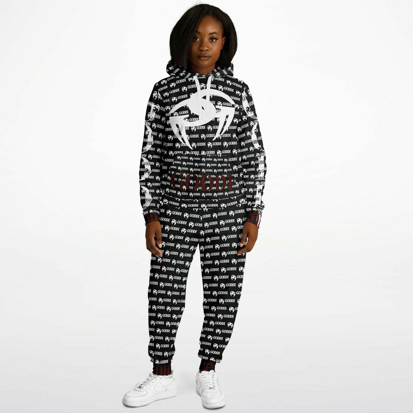 GODDI GG Black Graphic Pullover Hoodie  & Jogger - S