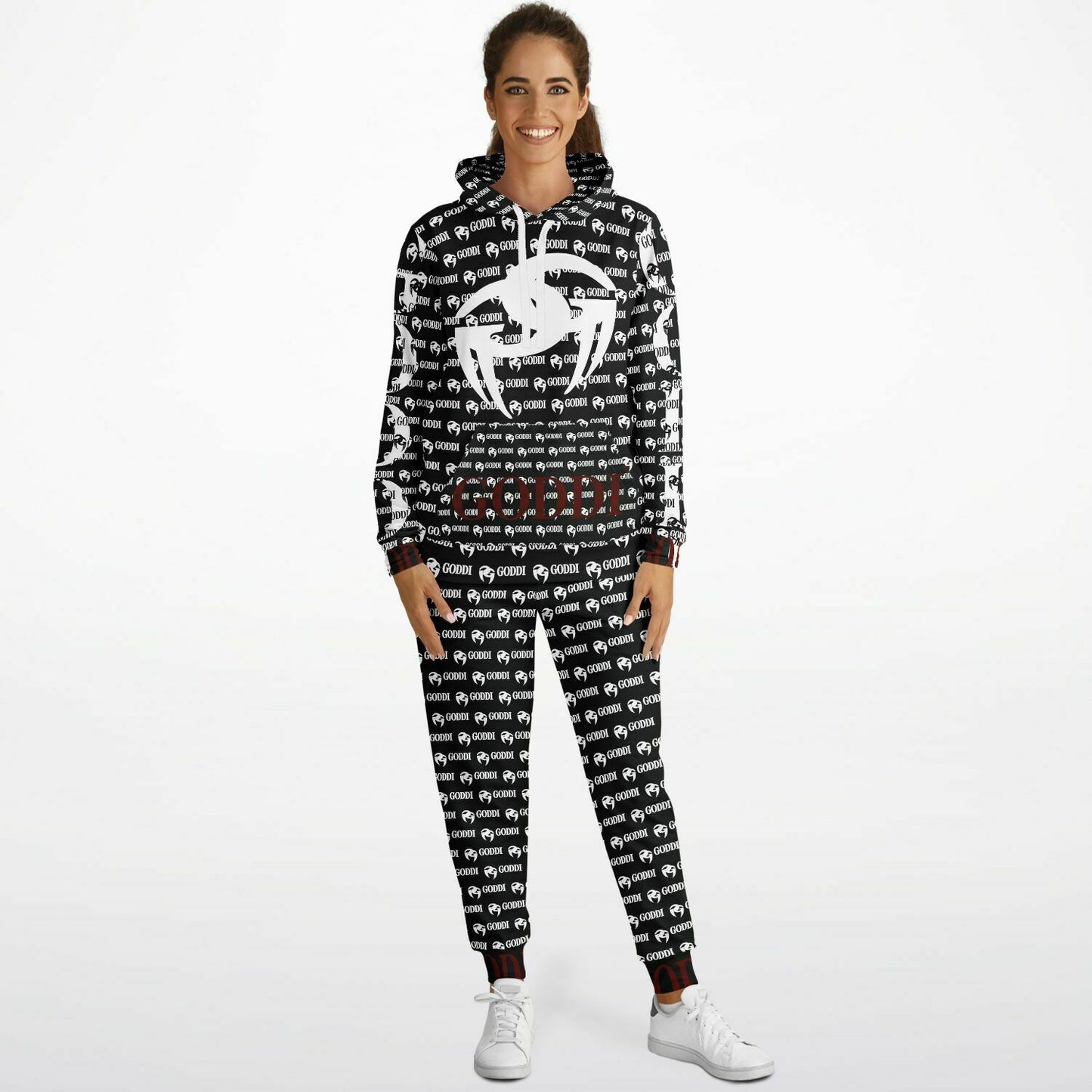 GODDI GG Black Graphic Pullover Hoodie  & Jogger - S