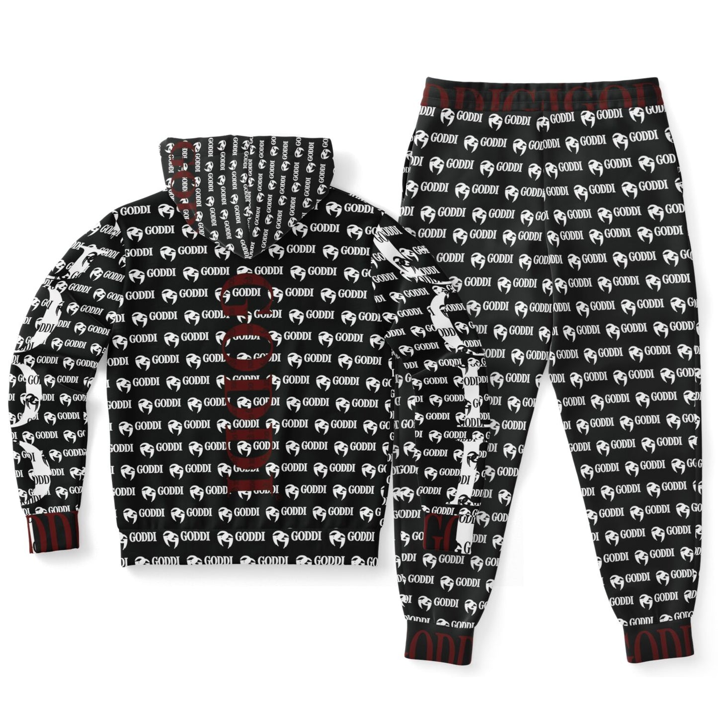 GODDI GG Black Graphic Pullover Hoodie  & Jogger - S