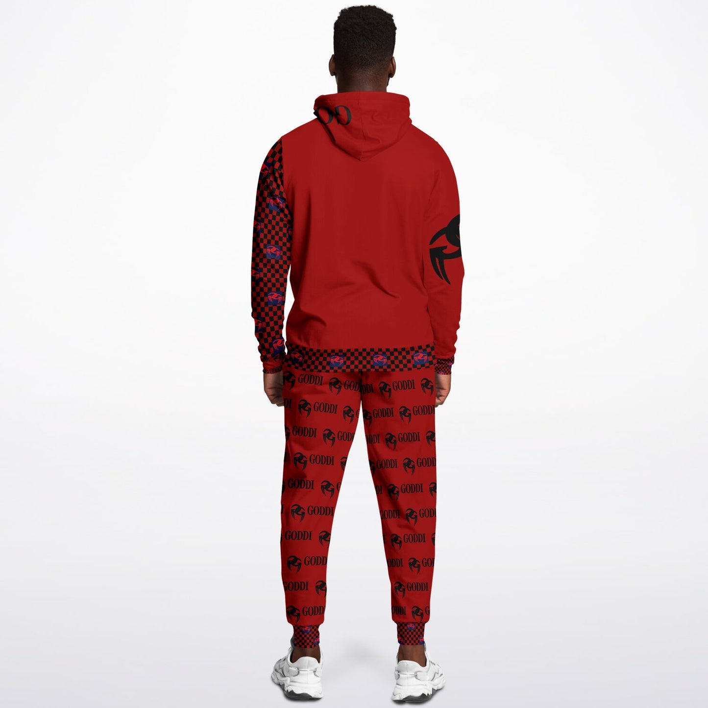 Goddi GG Black Logo Red Hoodie & Jogger Unisex  A105